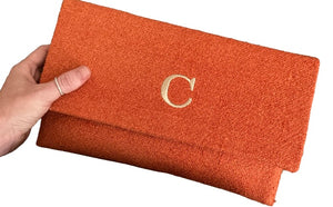 Bolso Clutch  Personalizado CLAUDINE - Rústico Naranja