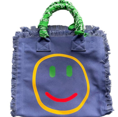 Shopping Bag Smiley Azul