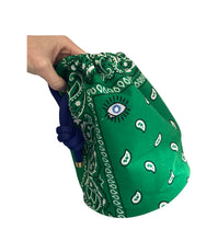 Cargar imagen en el visor de la galería, Bolso Bucket  Personalizado CLAUDINE - Bandana Verde